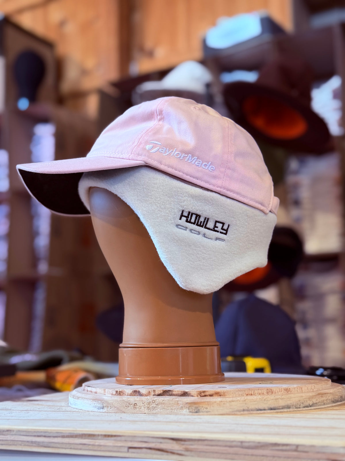 An ivory Howley Undercap mated to a light pink golf cap
